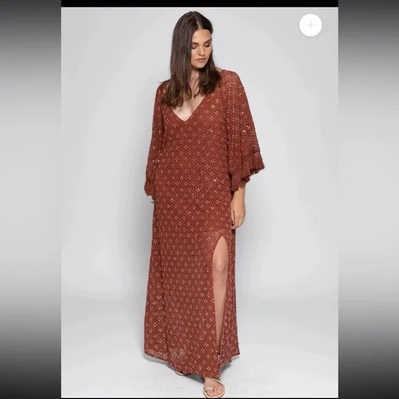 NWT Sundress ROSE LONG DRESS
size Large/XL - Picture 4 of 12